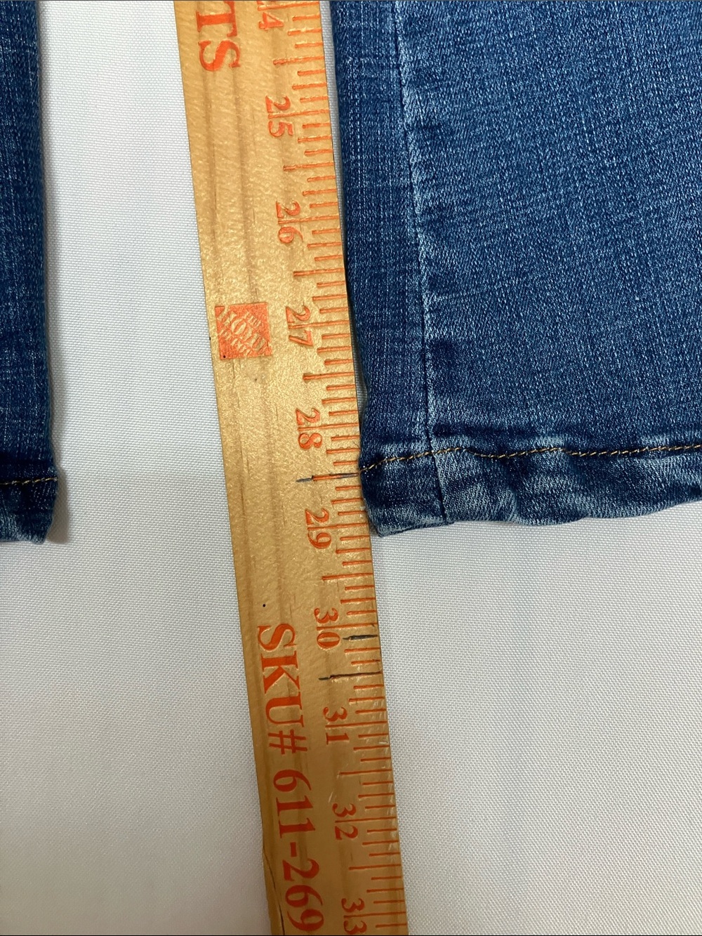 Angels Medium Blue Flare Jeans with Knee Rips - Picture 11 of 13